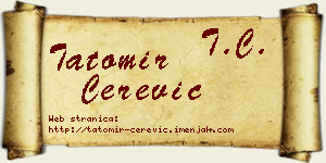 Tatomir Čerević vizit kartica